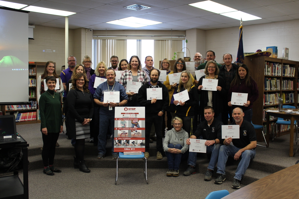 Staff Gets Trained In Stop The Bleed Program During Afternoon Professional Development 