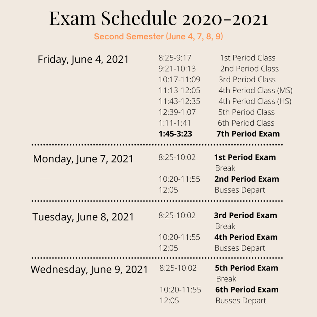 MS/HS Schedule