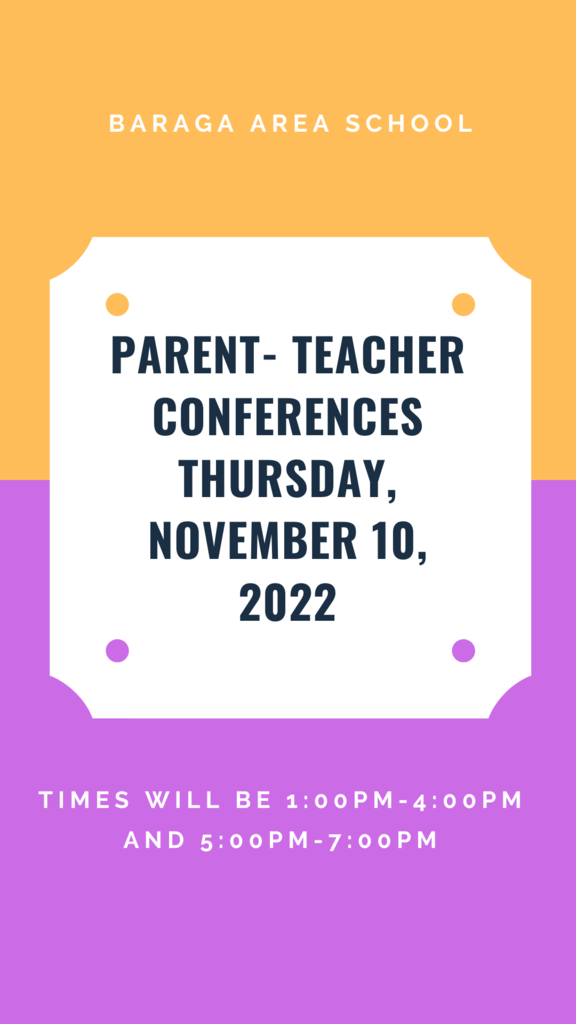 Reminder: Parent-Teacher conferences are tomorrow, Thursday, 11/10/2022 from 1pm-4pm and 5pm-7pm. Grades LV-5 have pre-arranged conference times. Please contact your child's teacher if you need to know when your time slot is. Grades 6-12 are on a first come first serve basis. See you tomorrow! 